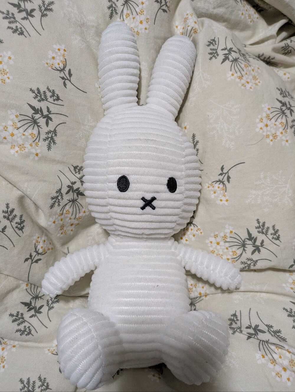 miffy White Corduroy Plush Bunny Stuffed Animal